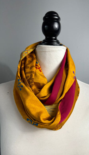 40 inch Reversible Infinity Scarf (short) E031 - Rangeelaa- Fairtrade Sustainable Women's Clothing