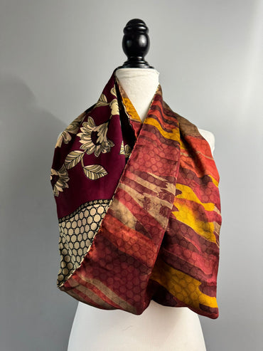 40 inch Reversible Infinity Scarf (short) E042 - Rangeelaa- Fairtrade Sustainable Women's Clothing