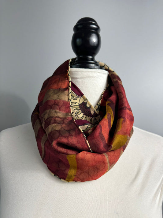40 inch Reversible Infinity Scarf (short) E042 - Rangeelaa- Fairtrade Sustainable Women's Clothing