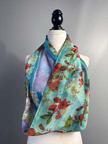 40 inch Reversible Infinity Scarf (short)L013 - Rangeelaa - Fairtrade Sustainable Women's Clothing