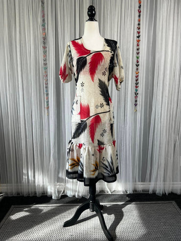 Regular Size Flora Ruffle dress No Scarf PJ001