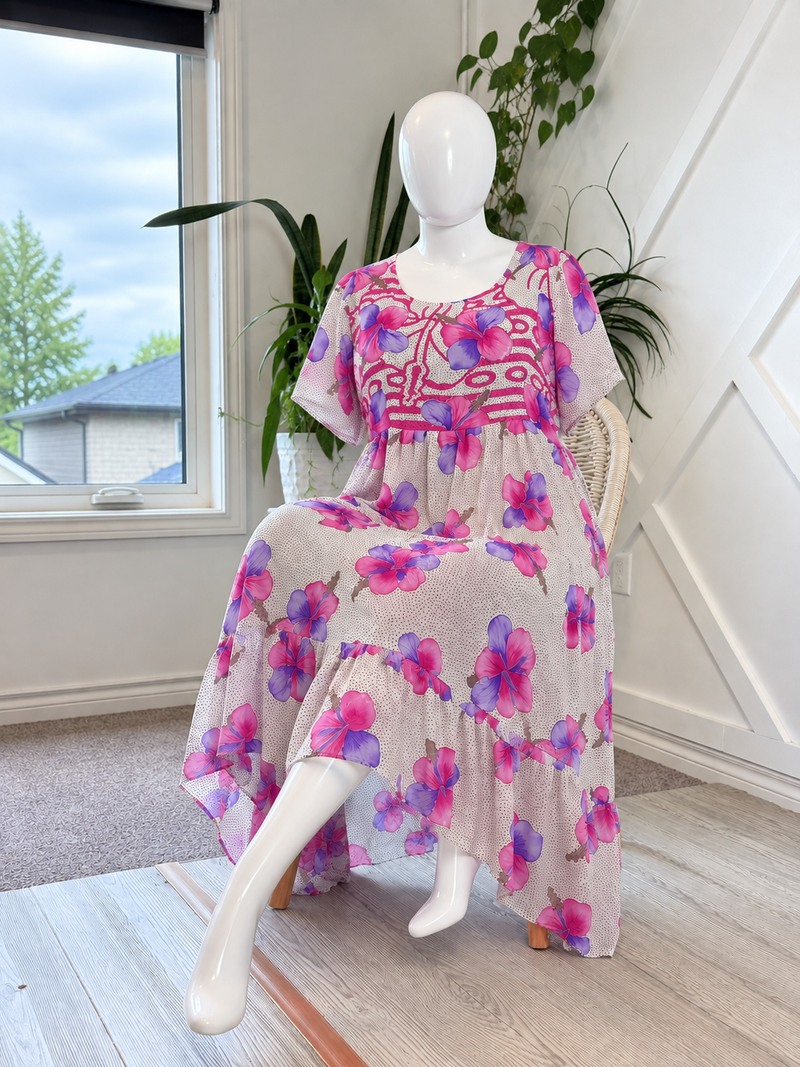 Plus Lined Maya Tiered Dress