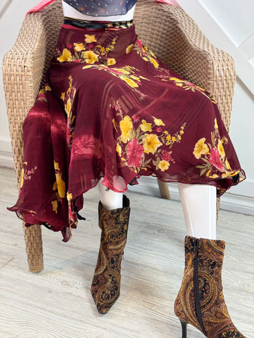 Angela.U - Premium XL Ankle skirt - Rangeelaa - Fairtrade Sustainable Women's Clothingsaree wrap skirts
