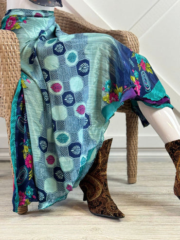 Angela.U - Premium XL Ankle skirt - Rangeelaa - Fairtrade Sustainable Women's Clothingsaree wrap skirts