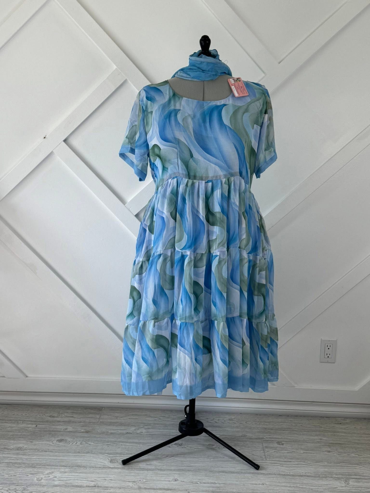 Basl.L-Digital print Plus Lined Maya Dress-Dispatch Payment - Rangeelaa- Fairtrade Sustainable Women's Clothing