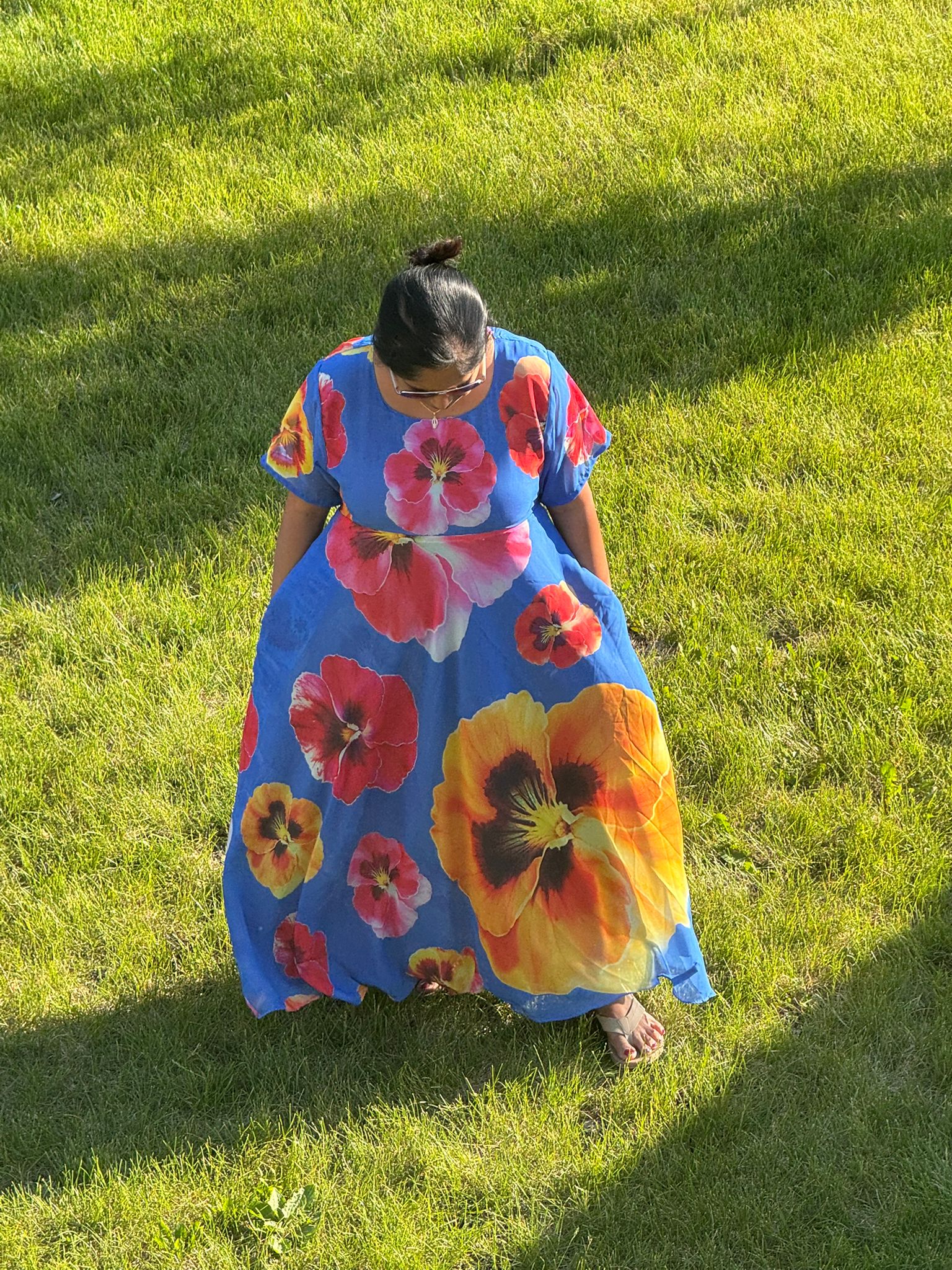 Christine.W-Digital print Petite Regular Lined Viya Dress - Rangeelaa- Fairtrade Sustainable Women's Clothing