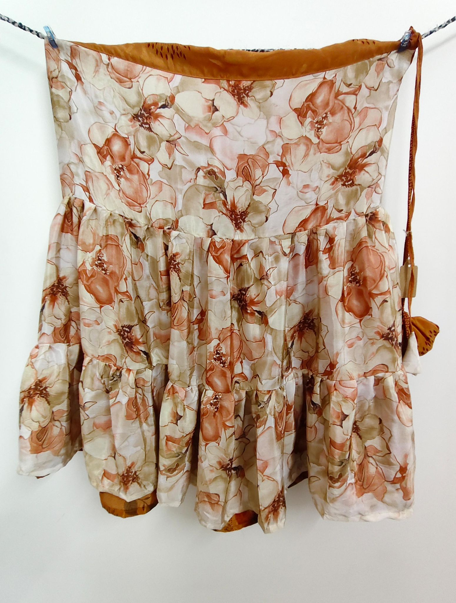 Christine.W-Festive Regular Ankle Drawstring Skaya Tiered Skirt - Rangeelaa- Fairtrade Sustainable Women's Clothing