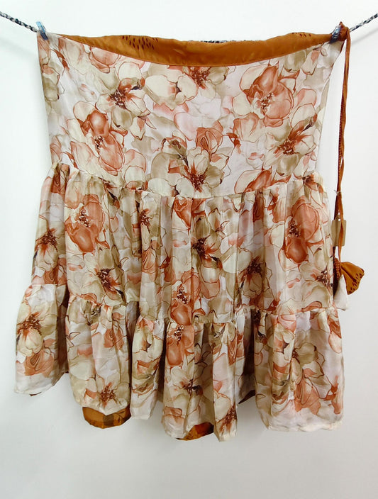 Christine.W-Festive Regular Ankle Drawstring Skaya Tiered Skirt - Rangeelaa- Fairtrade Sustainable Women's Clothing