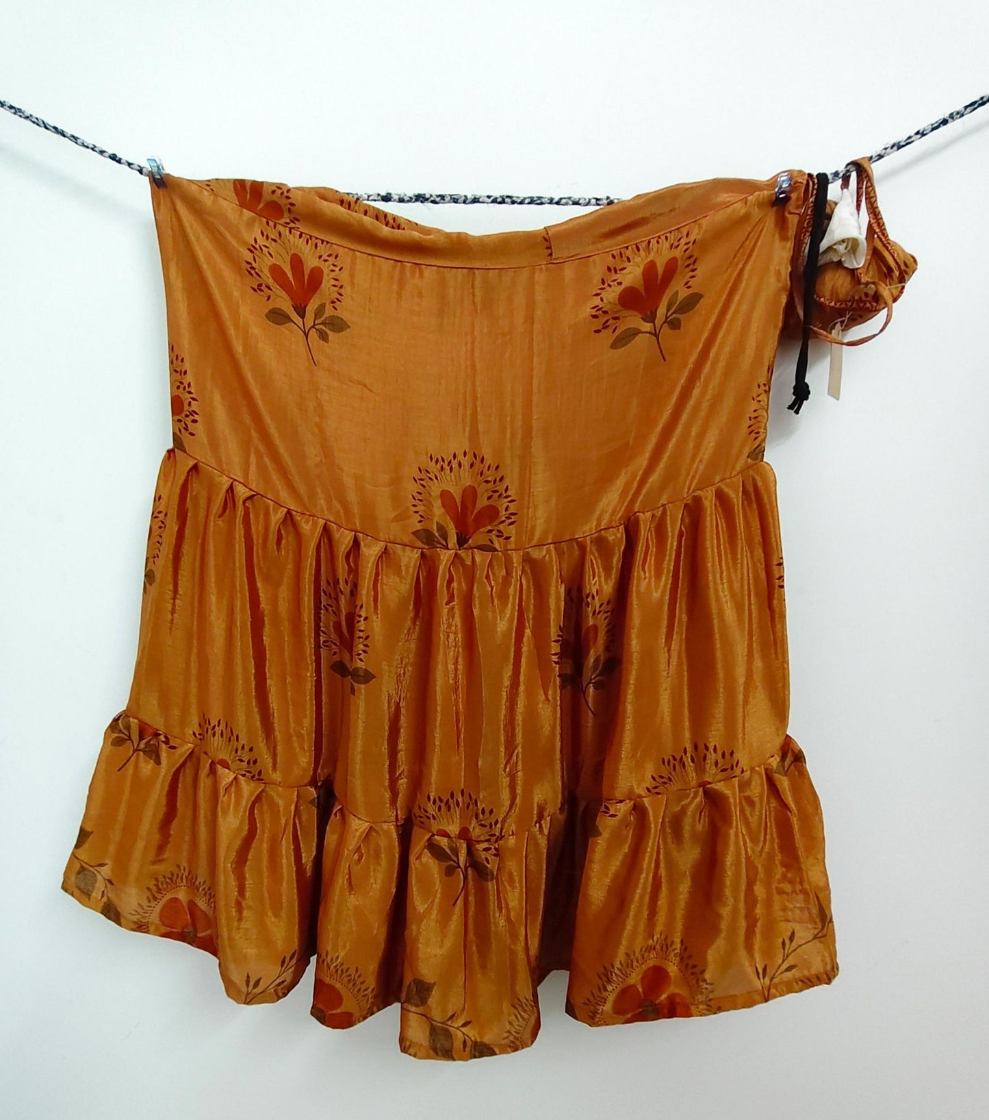 Christine.W-Festive Regular Ankle Drawstring Skaya Tiered Skirt - Rangeelaa- Fairtrade Sustainable Women's Clothing