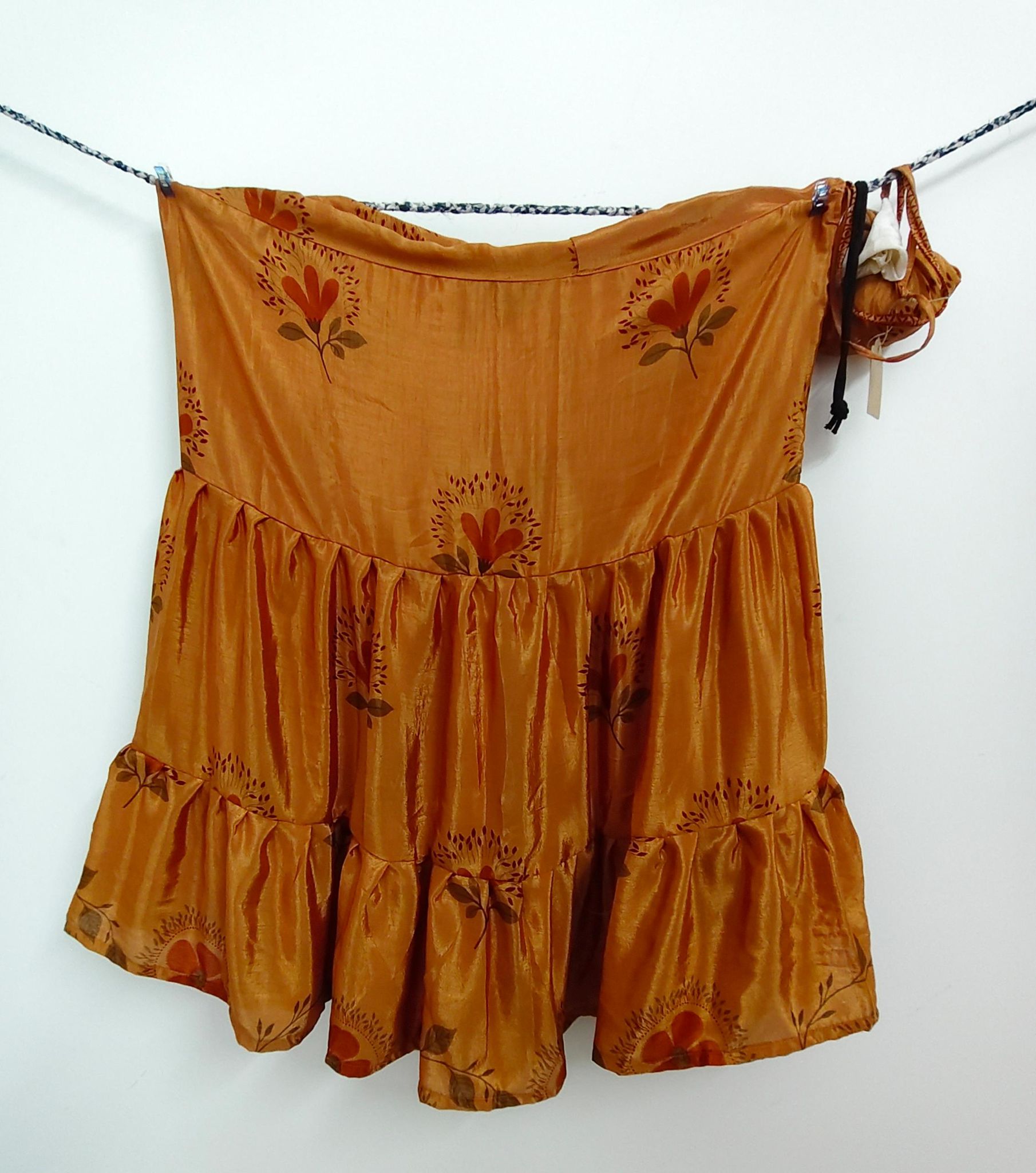 Christine.W-Festive Regular Ankle Drawstring Skaya Tiered Skirt - Rangeelaa- Fairtrade Sustainable Women's Clothing