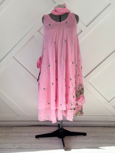 Claudia.J - Embroidery Regular Mahika with scarf - Rangeelaa - Fairtrade Sustainable Women's Clothing