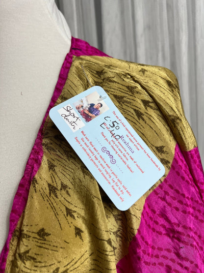 Crepe silk duster - Rangeelaa - Fairtrade Sustainable Women's Clothing
