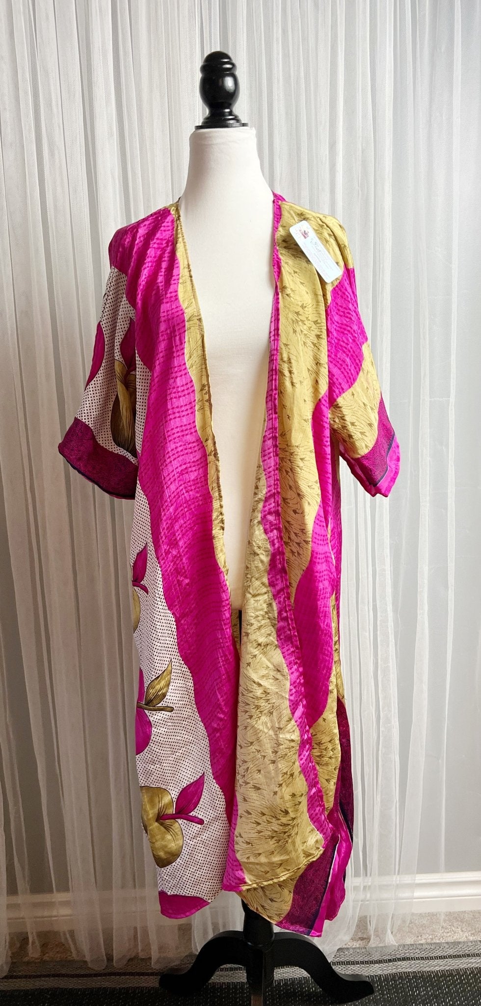 Crepe silk duster - Rangeelaa - Fairtrade Sustainable Women's Clothing