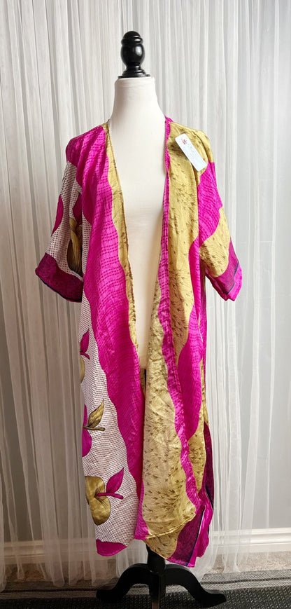 Crepe silk duster - Rangeelaa - Fairtrade Sustainable Women's Clothing