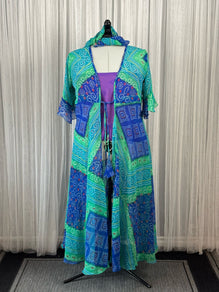 Delphine-Plus maxi Alia tiered shrug with scarf