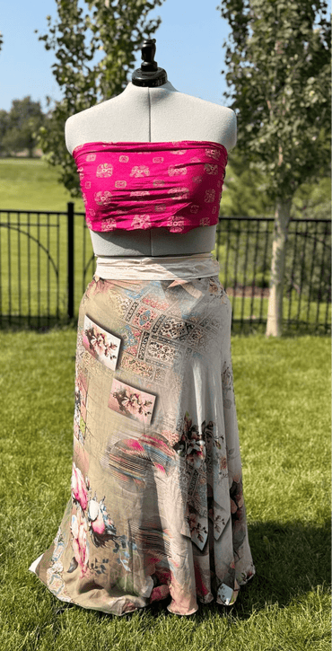 Digital print Premium Goddess Skirt - J0055 - Rangeelaa - Fairtrade Sustainable Women's Clothingsaree wrap skirts