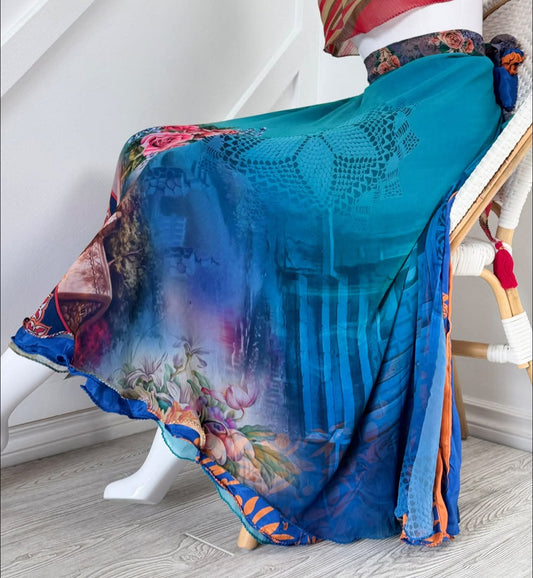 Digital print Premium Regular Ankle skirt-124 - Rangeelaa- Fairtrade Sustainable Women's Clothingskirts