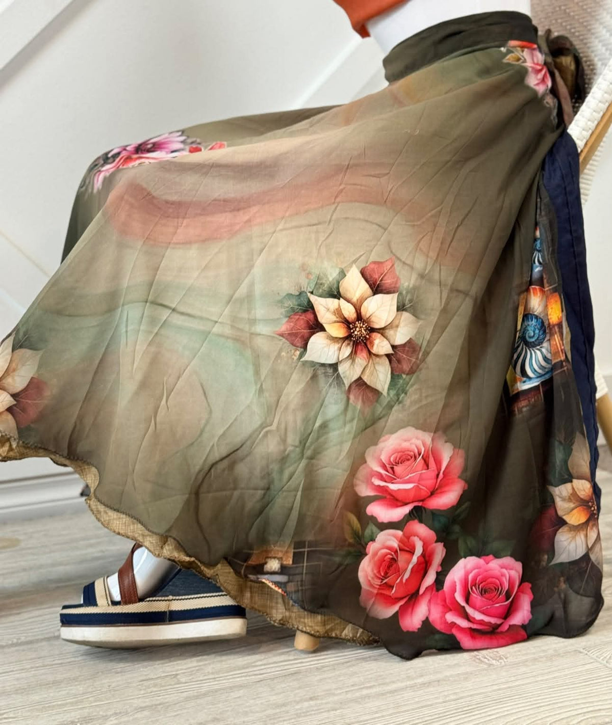 Digital print Premium Regular Ankle skirt-ES019 - Rangeelaa- Fairtrade Sustainable Women's Clothingskirts