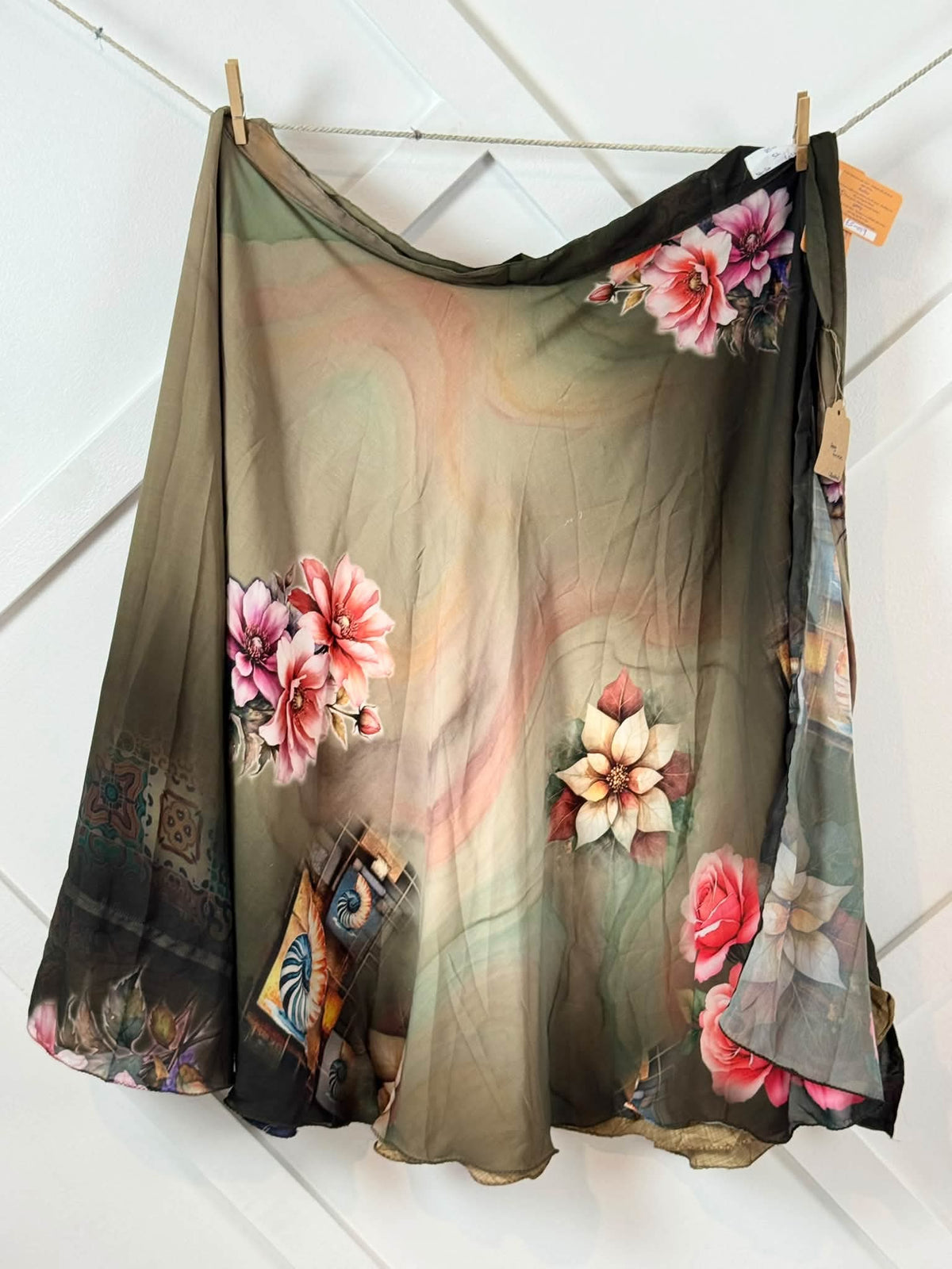 Digital print Premium Regular Ankle skirt-ES019 - Rangeelaa- Fairtrade Sustainable Women's Clothingskirts