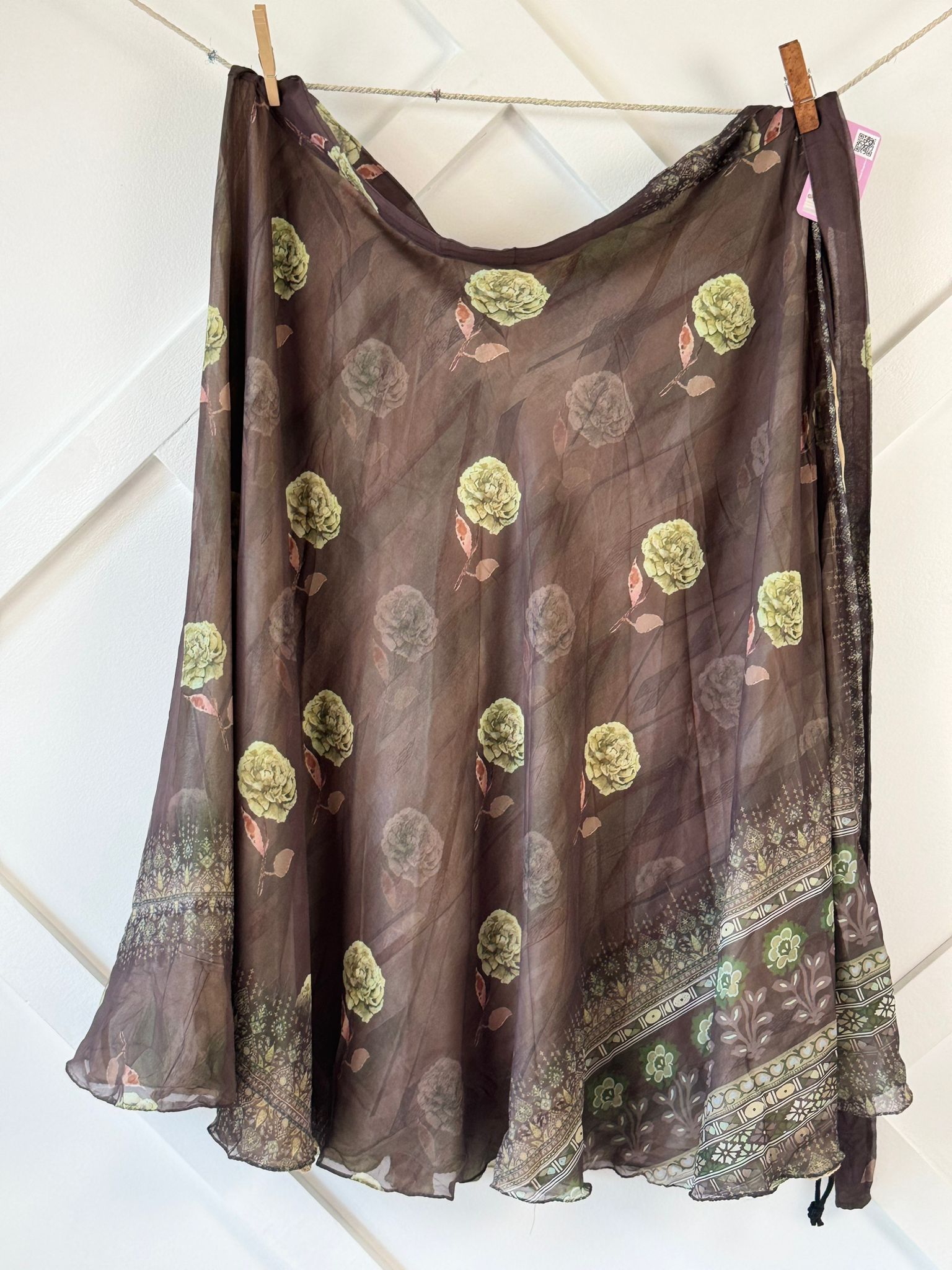 Digital print Premium Regular Ankle skirt - M007 - Rangeelaa - Fairtrade Sustainable Women's Clothingsaree wrap skirts
