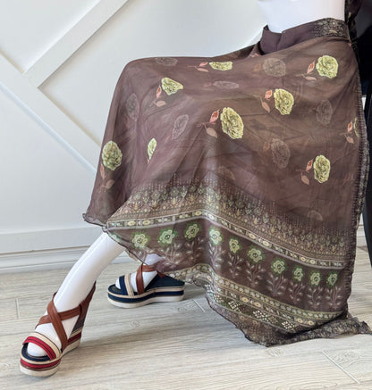 Digital print Premium Regular Ankle skirt - M007 - Rangeelaa - Fairtrade Sustainable Women's Clothingsaree wrap skirts