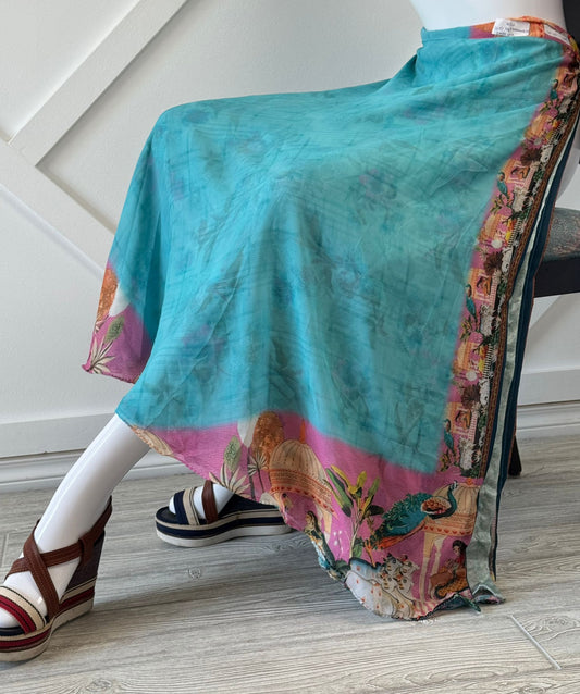 Digital print Premium Regular Ankle skirt - M008 - Rangeelaa - Fairtrade Sustainable Women's Clothingsaree wrap skirts