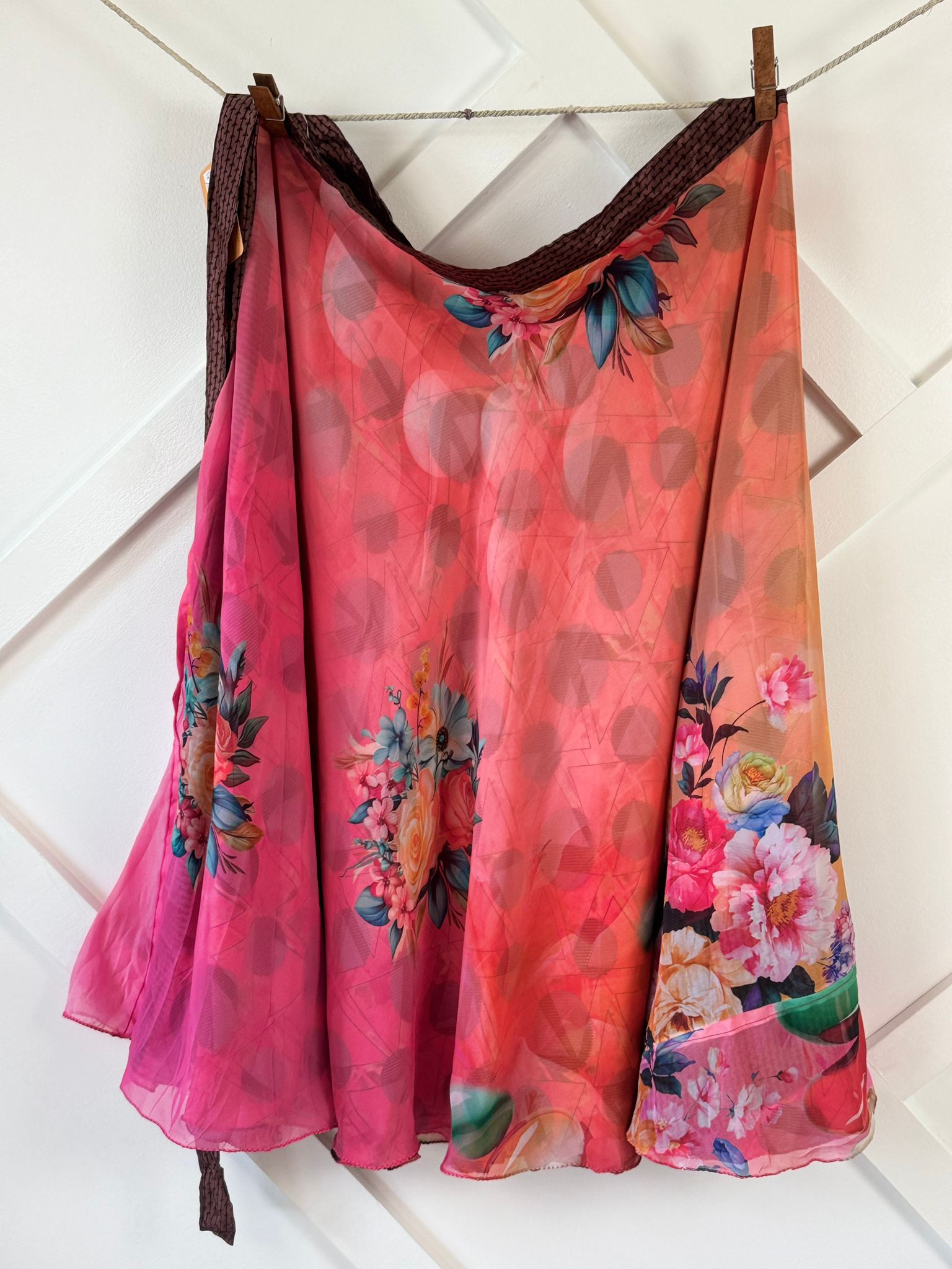Digital print Premium Regular Ankle skirt - M029 - Rangeelaa - Fairtrade Sustainable Women's Clothingsaree wrap skirts