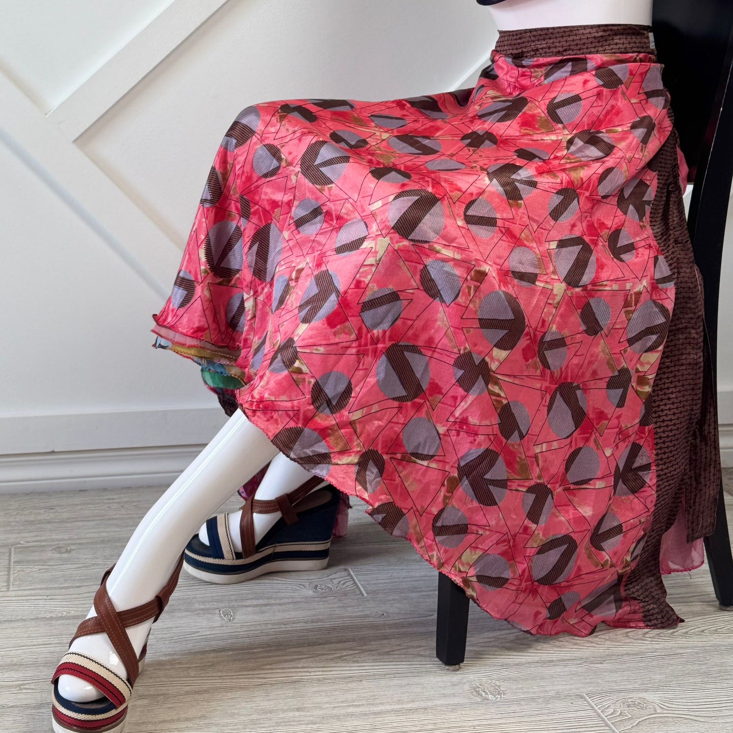 Digital print Premium Regular Ankle skirt - M029 - Rangeelaa - Fairtrade Sustainable Women's Clothingsaree wrap skirts