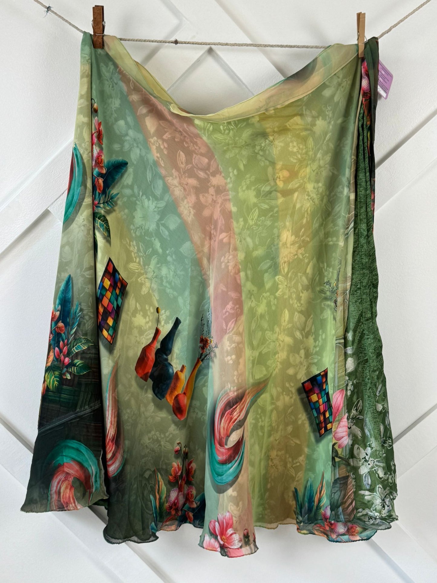 Digital print Premium Regular Ankle Skirt - M055 - Rangeelaa - Fairtrade Sustainable Women's Clothingsaree wrap skirts