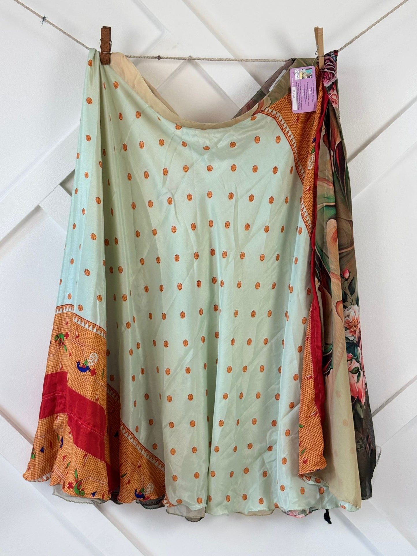 Digital print Premium Regular Ankle Skirt - M056 - Rangeelaa - Fairtrade Sustainable Women's Clothingsaree wrap skirts