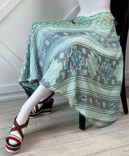 Digital print Premium Regular Calf Skirt - M014 - Rangeelaa - Fairtrade Sustainable Women's Clothingsaree wrap skirts