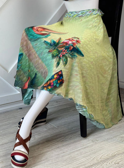 Digital print Premium Regular Calf Skirt - M014 - Rangeelaa - Fairtrade Sustainable Women's Clothingsaree wrap skirts