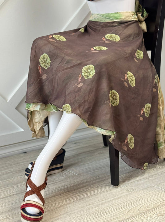 Digital print Premium Regular Calf Skirt - M015 - Rangeelaa - Fairtrade Sustainable Women's Clothingsaree wrap skirts