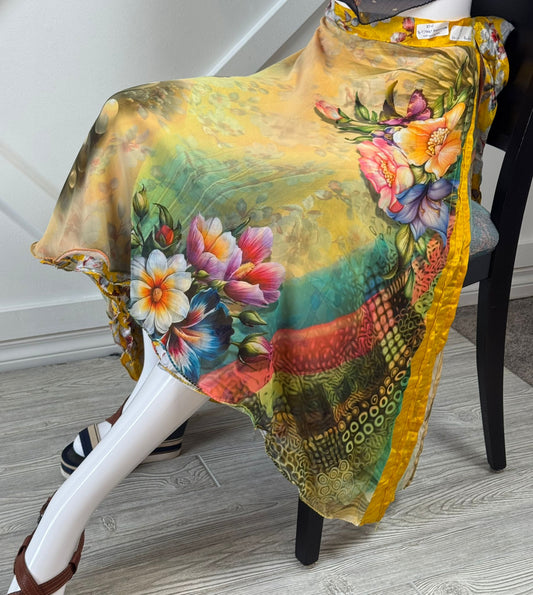 Digital print Premium Regular Calf Skirt - M034 - Rangeelaa - Fairtrade Sustainable Women's Clothingsaree wrap skirts