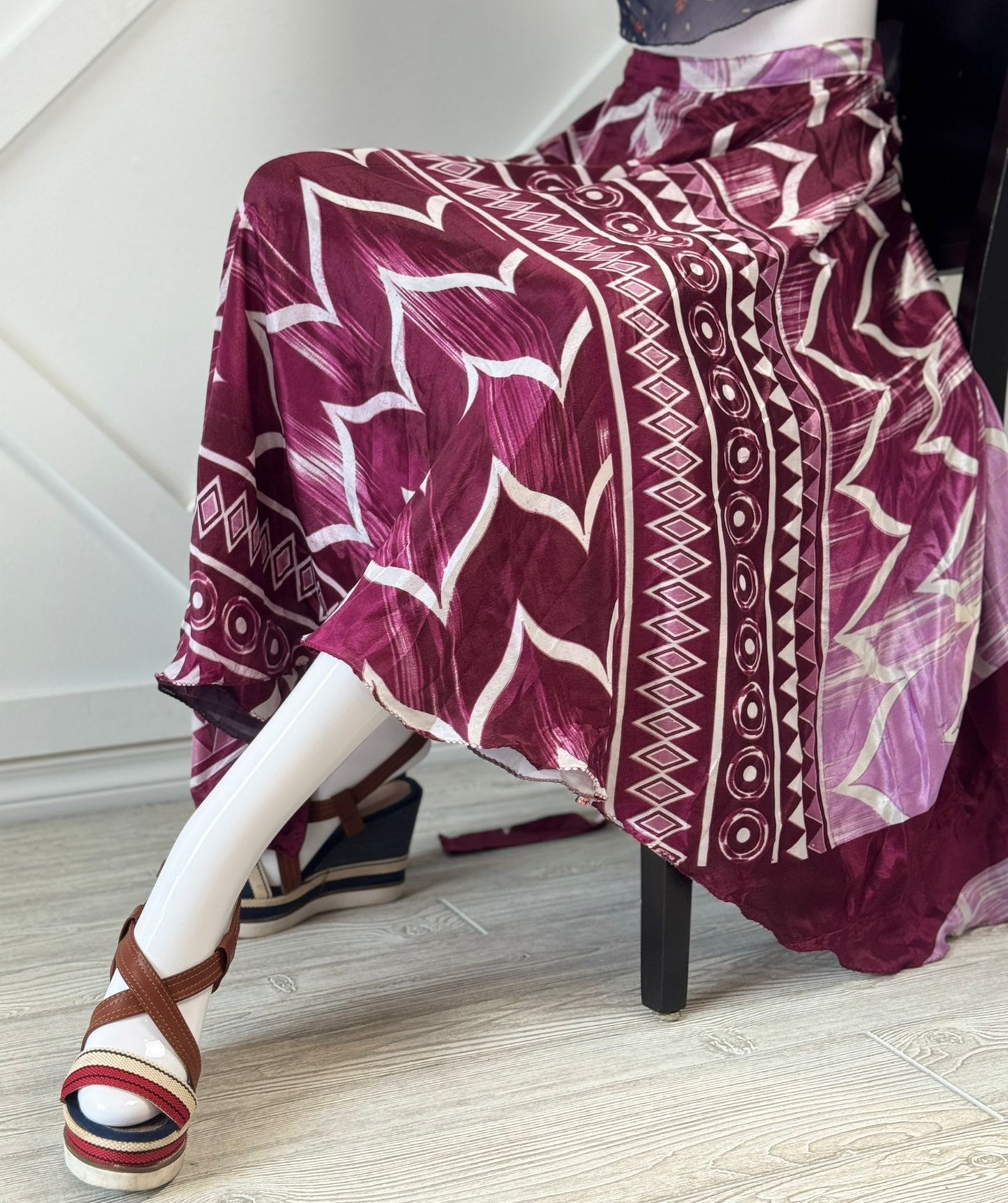 Digital print Premium XL Ankle skirt - M045 - Rangeelaa - Fairtrade Sustainable Women's Clothingsaree wrap skirts