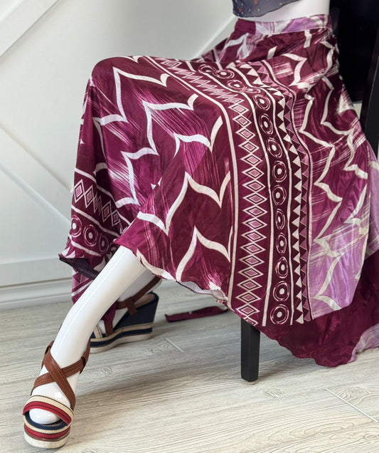 Digital print Premium XL Ankle skirt - M045 - Rangeelaa - Fairtrade Sustainable Women's Clothingsaree wrap skirts