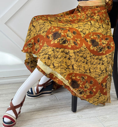 Digital print Premium XL Ankle skirt - M046 - Rangeelaa - Fairtrade Sustainable Women's Clothingsaree wrap skirts