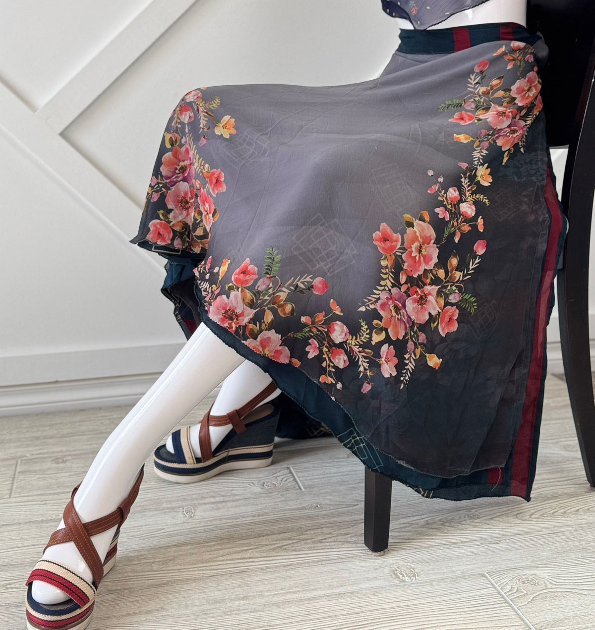Digital print Premium XL Calf skirt - M039 - Rangeelaa - Fairtrade Sustainable Women's Clothingsaree wrap skirts