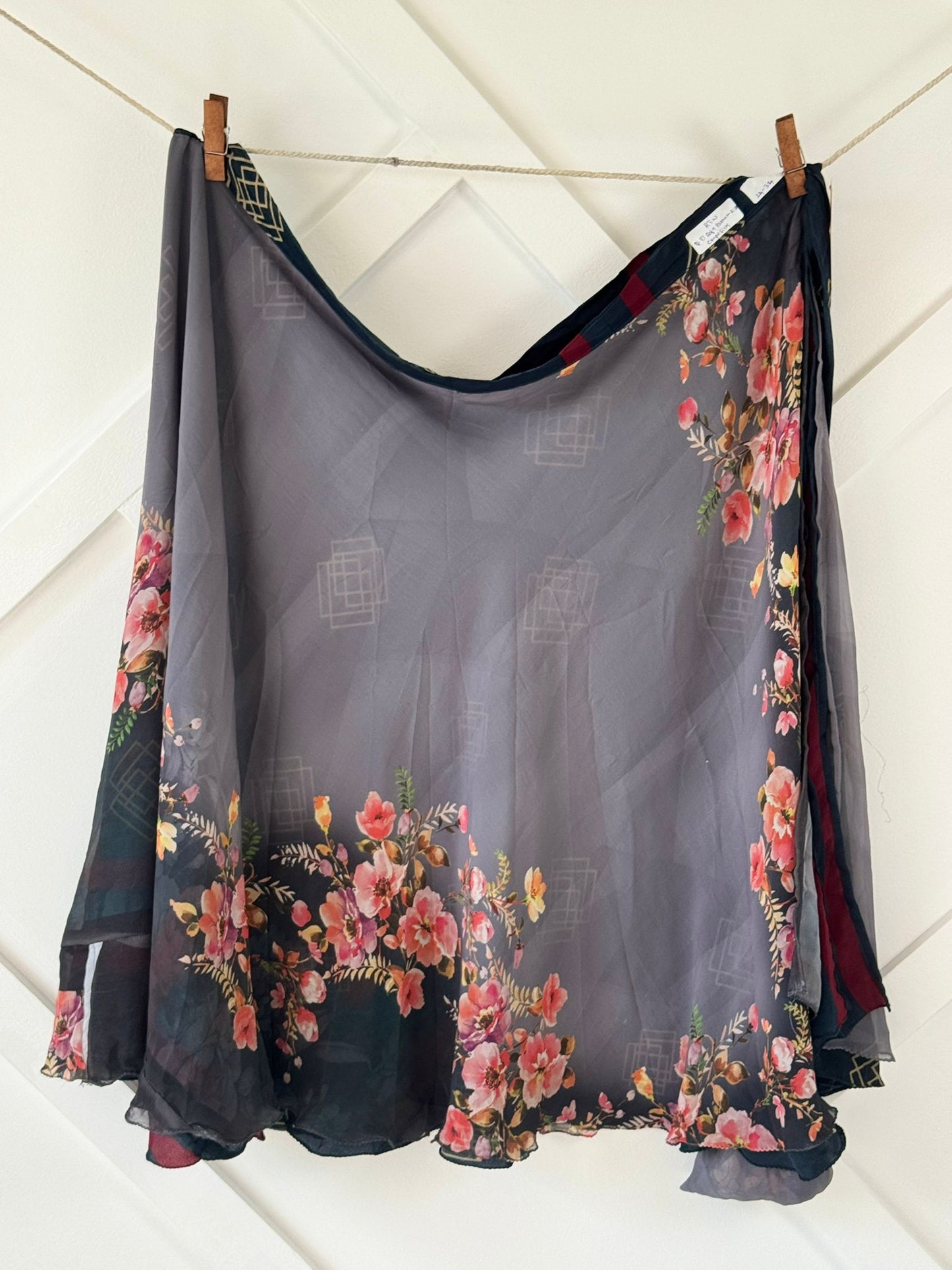 Digital print Premium XL Calf skirt - M039 - Rangeelaa - Fairtrade Sustainable Women's Clothingsaree wrap skirts