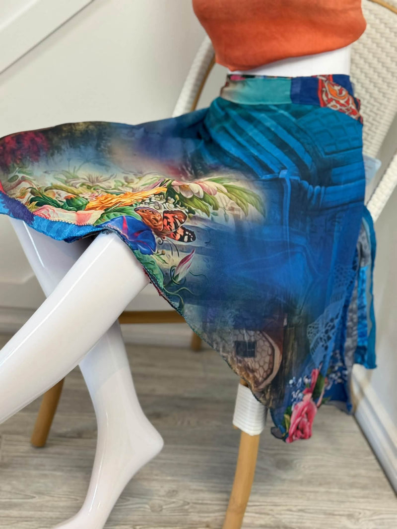 Digital print Premium XL mini skirt-112 - Rangeelaa- Fairtrade Sustainable Women's Clothingskirts