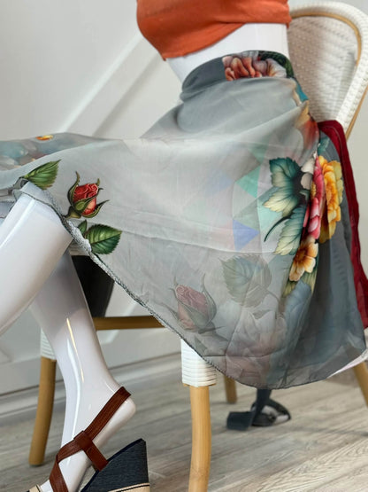 Digital print Premium XL mini skirt-ES005 - Rangeelaa- Fairtrade Sustainable Women's Clothingskirts