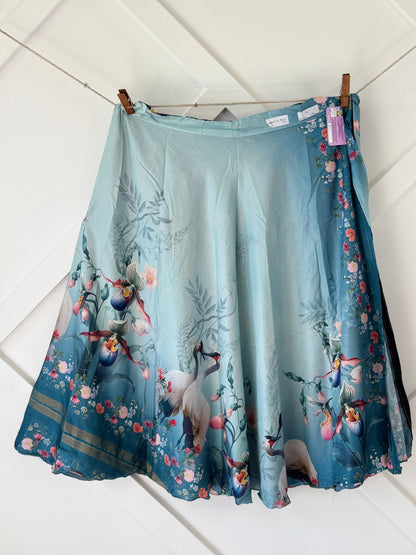Dola Silk Digital print Premium Regular Ankle skirt - BS012 - Rangeelaa - Fairtrade Sustainable Women's Clothingsaree wrap skirts