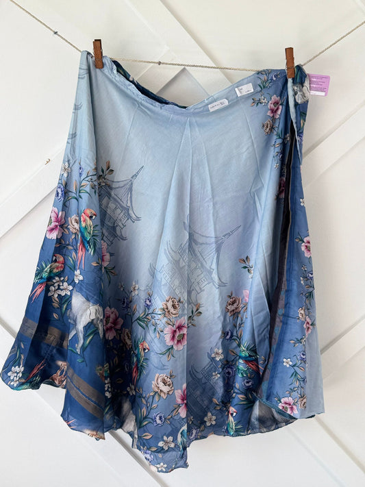 Dola Silk Digital print Premium Regular Ankle skirt - BS017 - Rangeelaa - Fairtrade Sustainable Women's Clothingsaree wrap skirts
