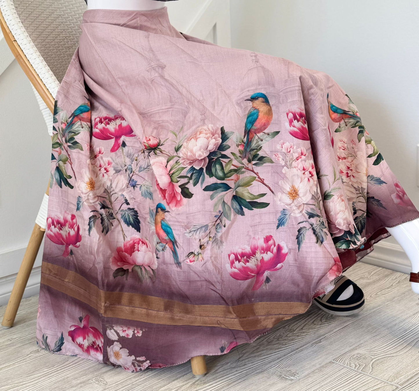 Dola Silk Digital print Premium Regular Ankle skirt - BS019 - Rangeelaa - Fairtrade Sustainable Women's Clothingsaree wrap skirts