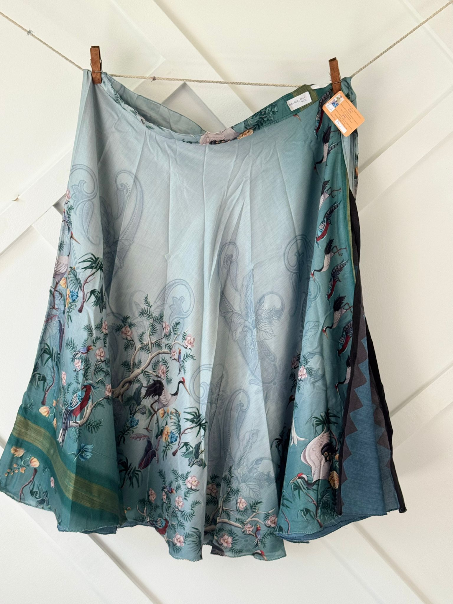 Dola Silk Digital print Premium Regular Ankle skirt - BS021 - Rangeelaa - Fairtrade Sustainable Women's Clothingsaree wrap skirts