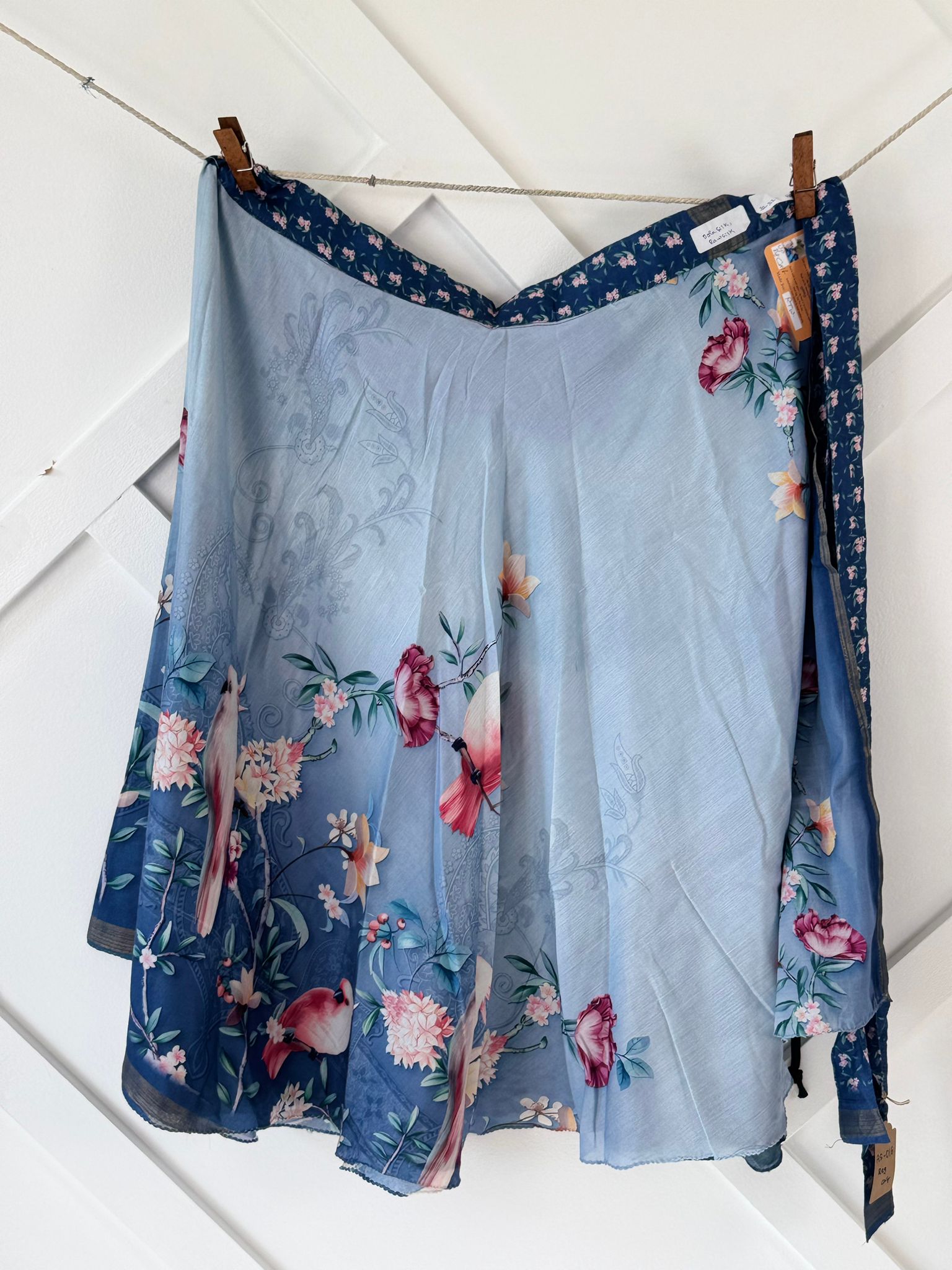 Dola silk Digital print Premium Regular Calf Skirt - AS016 - Rangeelaa - Fairtrade Sustainable Women's Clothingsaree wrap skirts
