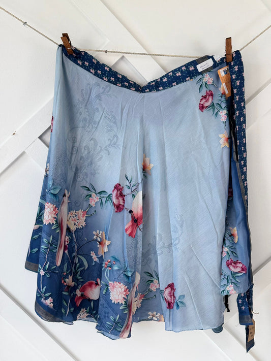 Dola silk Digital print Premium Regular Calf Skirt - AS016 - Rangeelaa - Fairtrade Sustainable Women's Clothingsaree wrap skirts