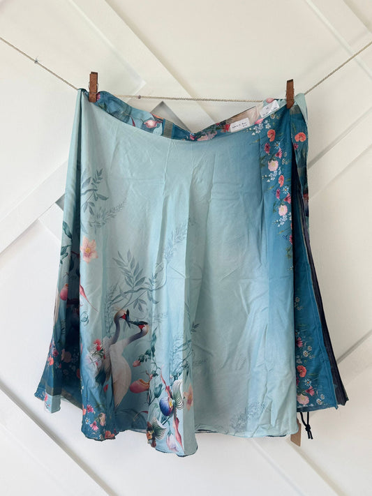 Dola silk Digital print Premium Regular Calf Skirt - BS013 - Rangeelaa - Fairtrade Sustainable Women's Clothingsaree wrap skirts