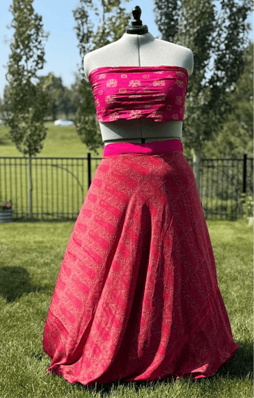 Embroidery Premium Goddess Skirt - 003 - Rangeelaa - Fairtrade Sustainable Women's Clothingsaree wrap skirts