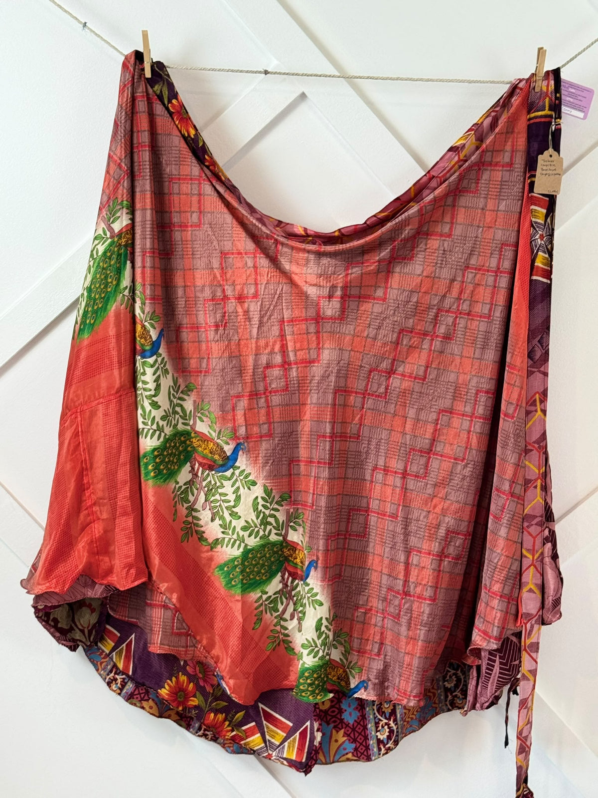 Festive Goddess Ankle Patch work Wrap Skirt-CS004 - Rangeelaa- Fairtrade Sustainable Women's Clothingskirts